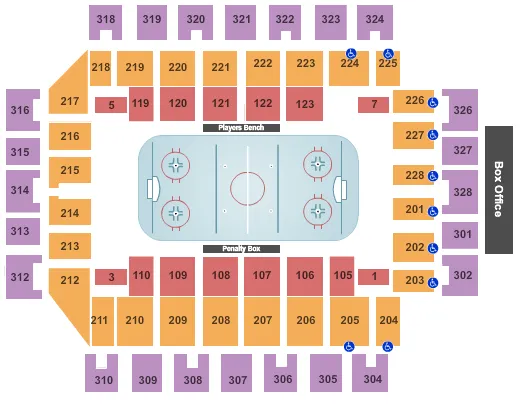 Hockey Seating Map