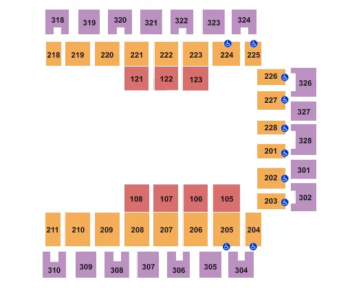 seating chart for Wesbanco Arena - PBR - eventticketscenter.com