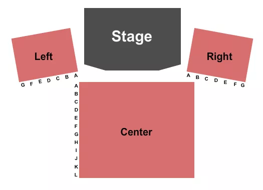 seating chart for West Campus Mainstage Theatre - End Stage - eventticketscenter.com