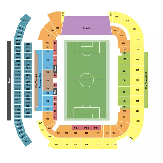 Soccer Seating Map