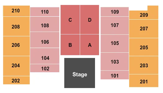 seating chart for West Plains Civic Center - Casting Crowns - eventticketscenter.com