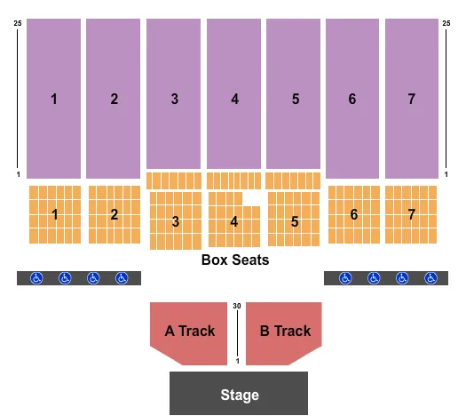 seating chart for West Virginia State Fair - Endstage 2 - eventticketscenter.com