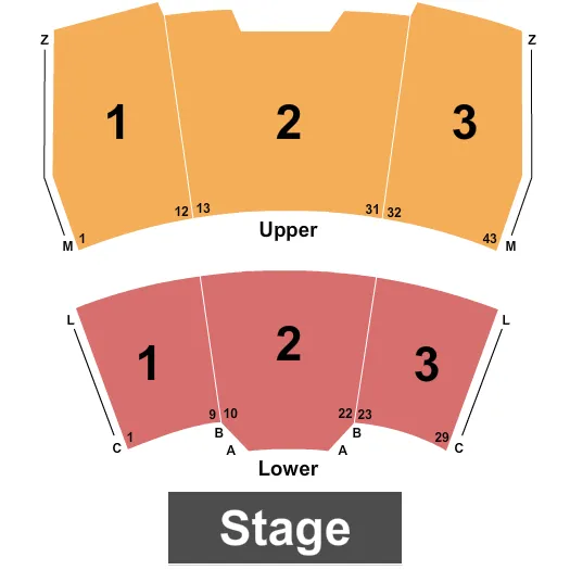 seating chart for Westbrook Performing Arts Center - End Stage - eventticketscenter.com