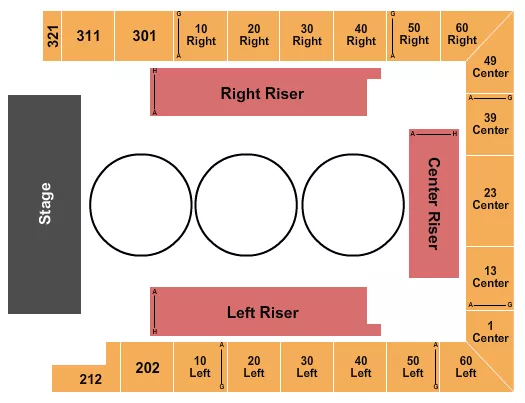 seating chart for Westchester County Center - Royal Hanneford Circus - eventticketscenter.com