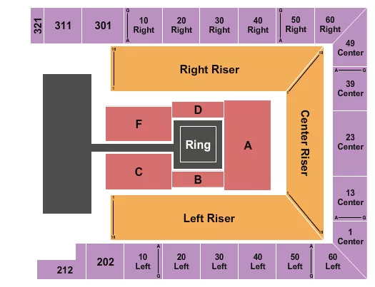 seating chart for Westchester County Center - WWE 4 - eventticketscenter.com
