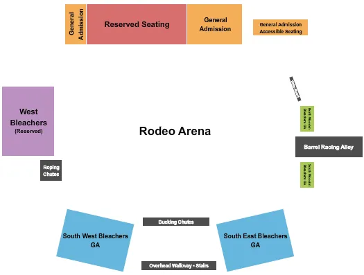 seating chart for Western Park Arena - Dinosaur Roundup - eventticketscenter.com
