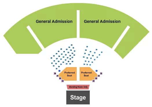 seating chart for Palmdale Amphitheatre - SRO/Preferred /Tables/GA - 2 - eventticketscenter.com