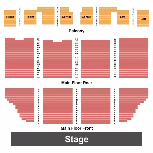 seating chart for Wheaton College - Edman Memorial Chapel  - Endstage - eventticketscenter.com