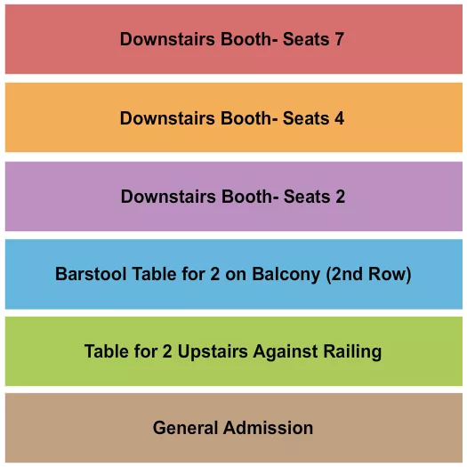 seating chart for Whisky A Go Go - GA/Booth/Barstool 6 - eventticketscenter.com