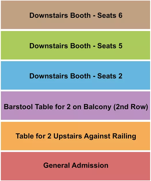 seating chart for Whisky A Go Go - GA/Booth/Barstool 5 - eventticketscenter.com