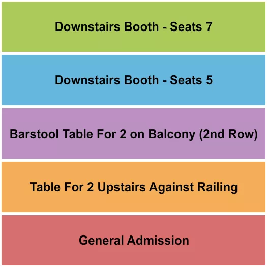 seating chart for Whisky A Go Go - GA/Booth/Table 2 - eventticketscenter.com