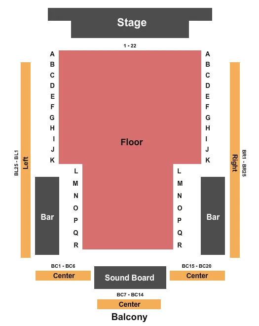 seating chart for White Eagle Hall - Endstage - eventticketscenter.com