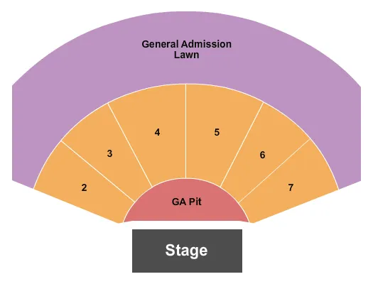 seating chart for White Oak Amphitheatre At Greensboro Coliseum Complex - Endstage GA Pit - eventticketscenter.com