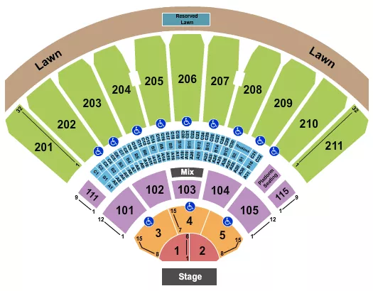 seating chart for White River Amphitheatre - Foreigner - eventticketscenter.com