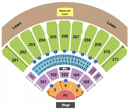 seating chart for White River Amphitheatre - Halsey - eventticketscenter.com