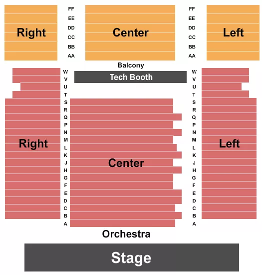 seating chart for Wichita Theatre - Endstage w/ Balc - eventticketscenter.com