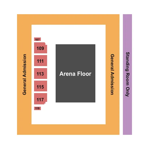 seating chart for Wicomico Civic Center - Rodeo - eventticketscenter.com