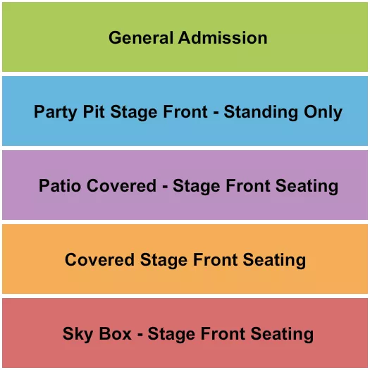 seating chart for Wide Open Saloon - GA/Sky/Pit - eventticketscenter.com