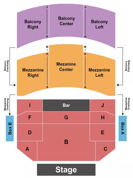 seating chart for Wilbur Theatre - MA - Endstage 2 - eventticketscenter.com