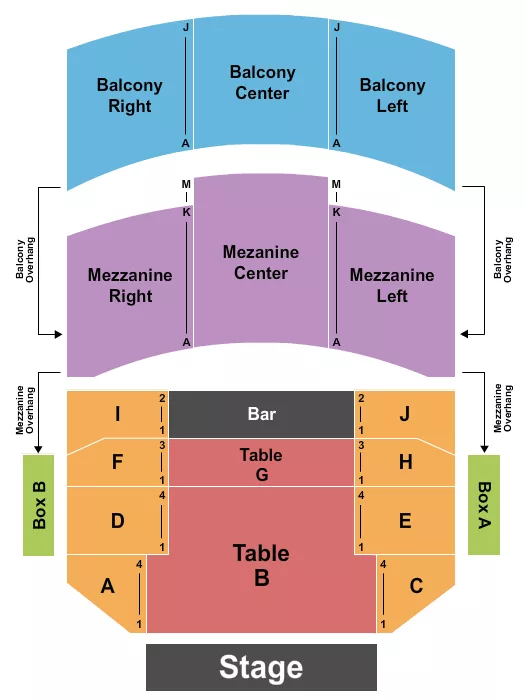 seating chart for Wilbur Theatre - MA - Endstage Tables - eventticketscenter.com