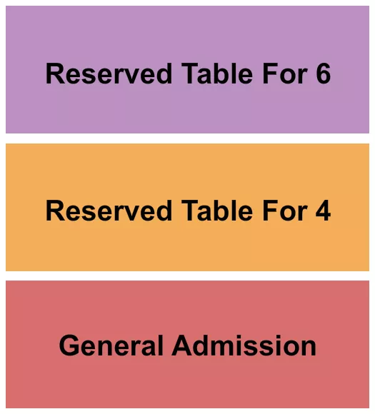 seating chart for Wild Goose Saloon - GA/Tables - eventticketscenter.com