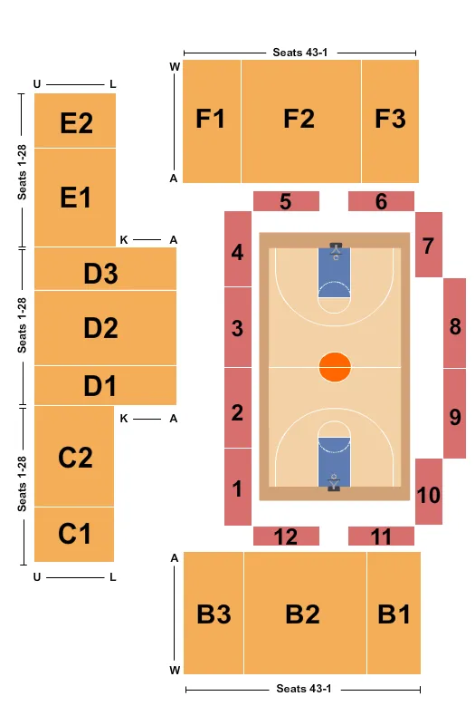 seating chart for Wildwoods Convention Center - Harlem Globetrotters - eventticketscenter.com