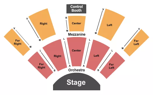 seating chart for Wilkins Theatre - End Stage - eventticketscenter.com