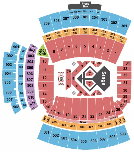 seating chart for Williams-Brice Stadium - Usher - eventticketscenter.com