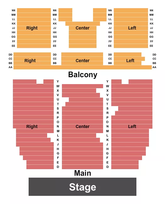 seating chart for Willson Auditorium - End Stage - eventticketscenter.com