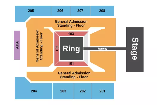 seating chart for Wind Creek Event Center - Fight Night - eventticketscenter.com