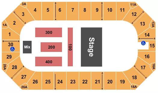 seating chart for Wings Event Center - Half House - eventticketscenter.com