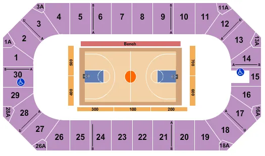 seating chart for Wings Event Center - Harlem Globetrotters - eventticketscenter.com