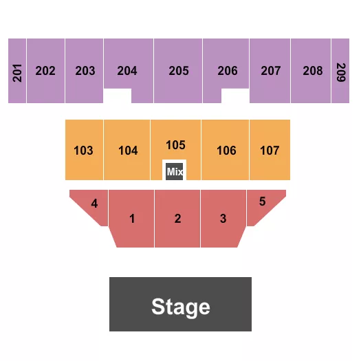 seating chart for Winston Salem Fairgrounds - Endstage 2 - eventticketscenter.com