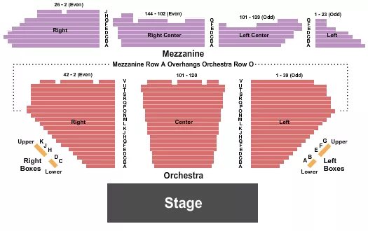 seating chart for Winter Garden Theatre - New York - Endstage 1 - eventticketscenter.com