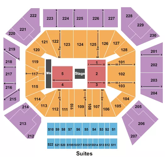 seating chart for Wintrust Arena - Center Stage 2 - eventticketscenter.com