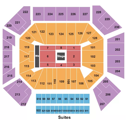 seating chart for Wintrust Arena - Center Stage - eventticketscenter.com