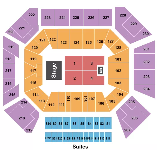 seating chart for Wintrust Arena - Endstage 2 - eventticketscenter.com