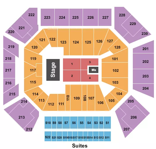 seating chart for Wintrust Arena - Endstage 3 - eventticketscenter.com