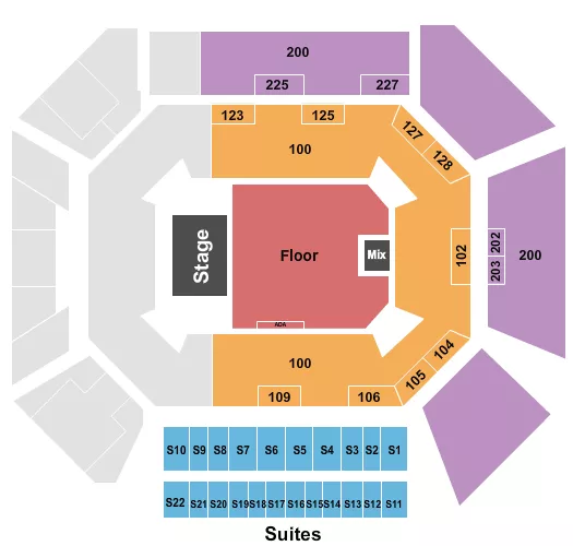 seating chart for Wintrust Arena - GA By Level - eventticketscenter.com