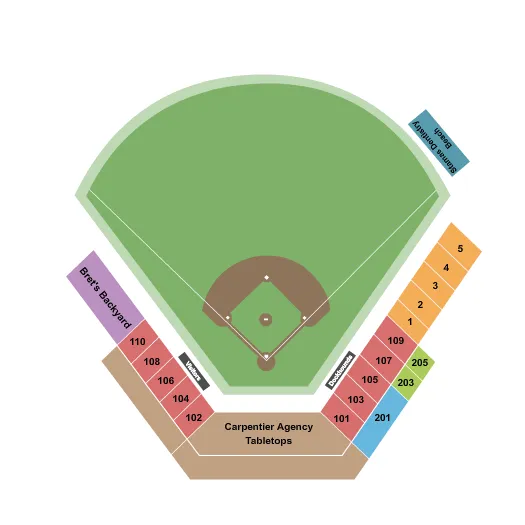 seating chart for Wisconsin Brewing Company Park - Baseball - eventticketscenter.com