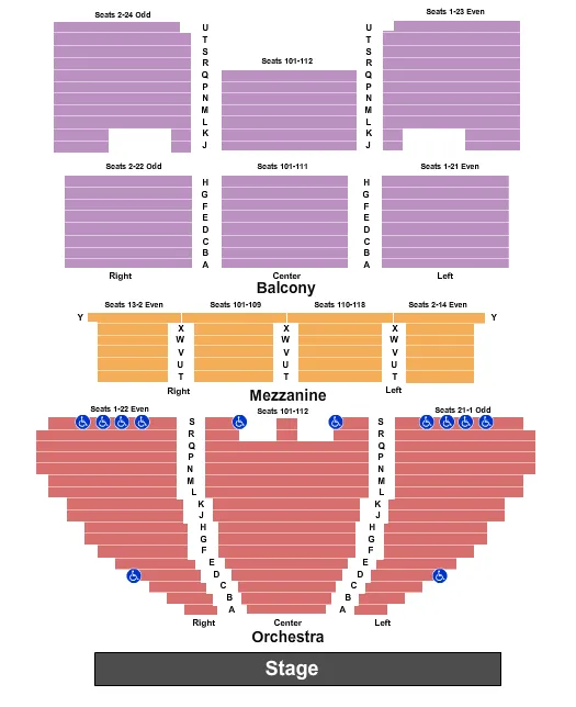 seating chart for Wisconsin Union Theater - End Stage - eventticketscenter.com