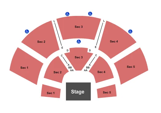 seating chart for Wolf Theatre - CO - Endstage - eventticketscenter.com