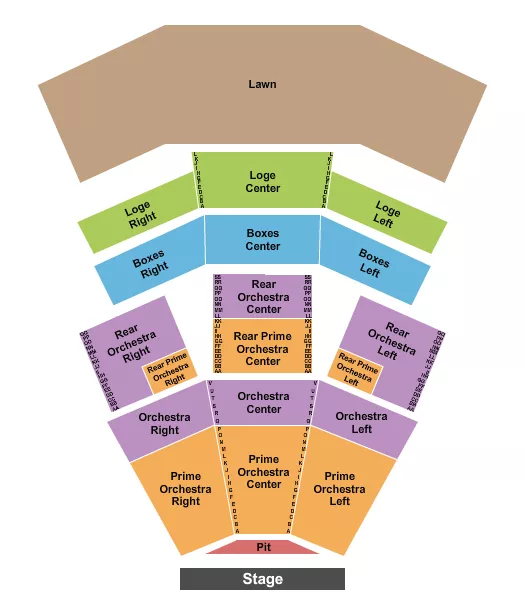 seating chart for Wolf Trap National Park for the Performing Arts - Endstage - eventticketscenter.com