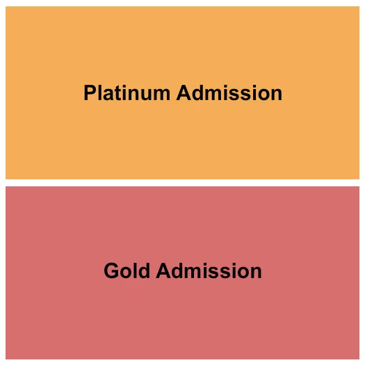 Gold/Platinum Seating Chart at Wollman Rink at Central Park. The chart shows the main floor/stage with seating options surrounding it, which are color coded