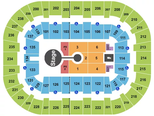seating chart for Wolstein Center - CSU Convocation Center - Brandon Lake - eventticketscenter.com