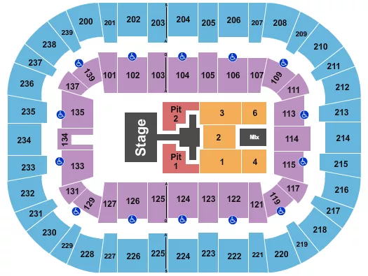 seating chart for Wolstein Center - CSU Convocation Center - Phil Wickham - eventticketscenter.com