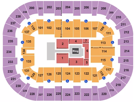 seating chart for Wolstein Center - CSU Convocation Center - Wrestling - eventticketscenter.com