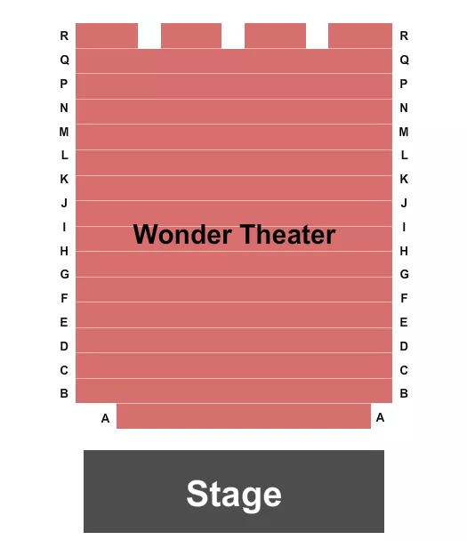 seating chart for Wonder Theatre - San Antonio - Endstage - eventticketscenter.com