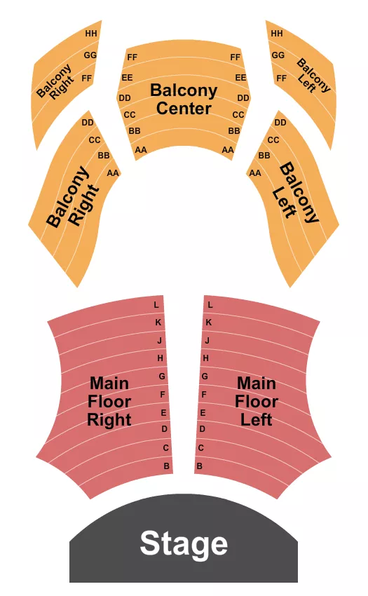 seating chart for Woodstock Opera House - Endstage MF - eventticketscenter.com