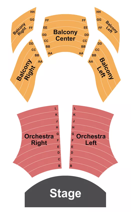 seating chart for Woodstock Opera House - Endstage - eventticketscenter.com